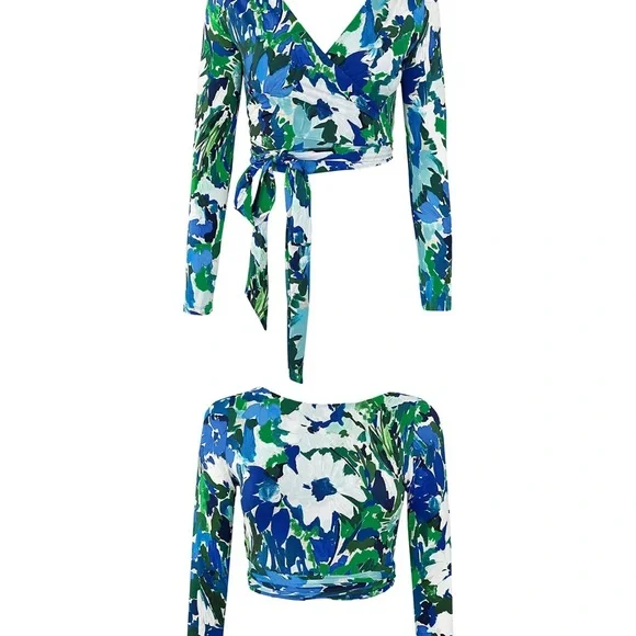Baiia Monet Print Long Sleeve Swim Wrap Top Limited Edition Floral Plus Size 14 - Picture 5 of 9